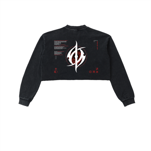 AWAKENING - Raw Edge Crop Sweatshirt